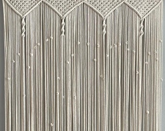Handmade Macrame Curtain: Boho Room Divider, Door or Window Decor