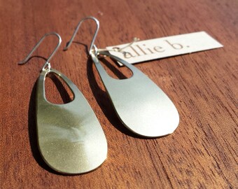 Bronze, Sterling, argent, léger, grand, Impact, aile, Design, Boho Chic, intemporel, tous les jours, des boucles d'oreilles