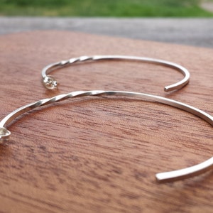 Large, Classic, Hoops, Earrings, Sterling, Silver, Twisted, Elegant, Design, Timeless Fashion, Light weight, goes with everything image 3
