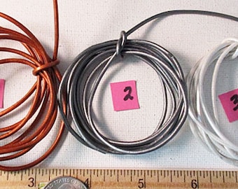 Leather Cord, 2mm Round Leather Lacing, U Pick Color, 4-foot bundle - sl51