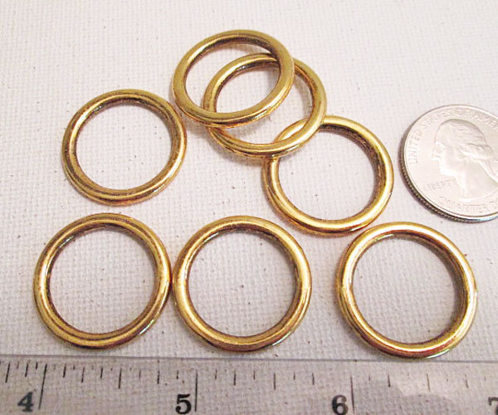 Round O Rings 24mm Gold Tone Metal Closed Rings Sold per 12 Etsy