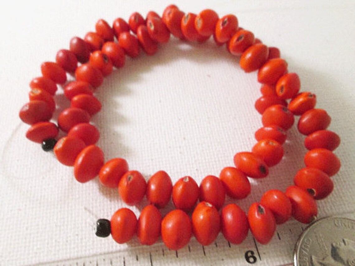 Bahay Seed Pod Beads Red 10x6mm Spacer Beads Sold per 30 Etsy