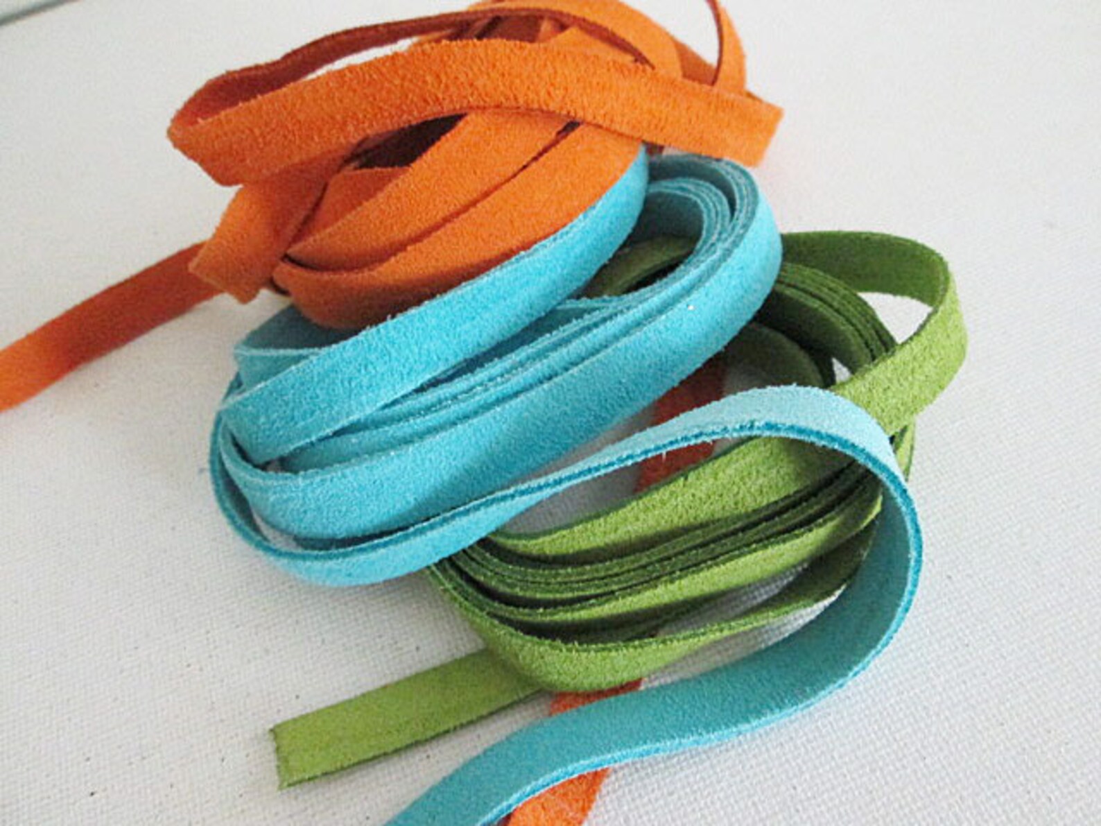Bulk 10mm x 2mm Suede Leather Strips 3 Color Bundle sl24 Etsy