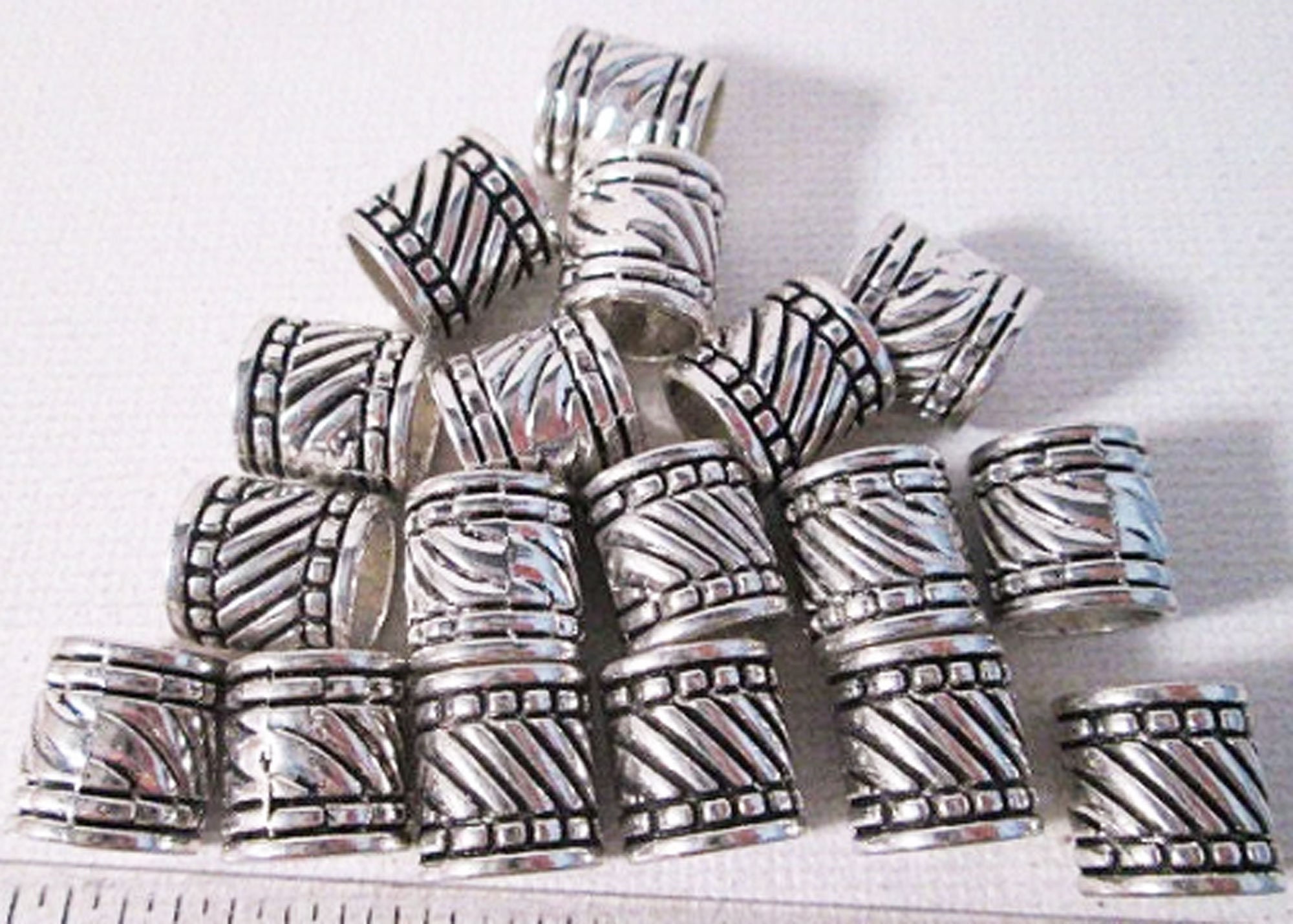 25 or 50 Pcs - 6mm Tibetan Silver Column Spacer Beads - Tube Beads - Silver  Column Beads - Metal Spacer Beads - Jewelry Supplies