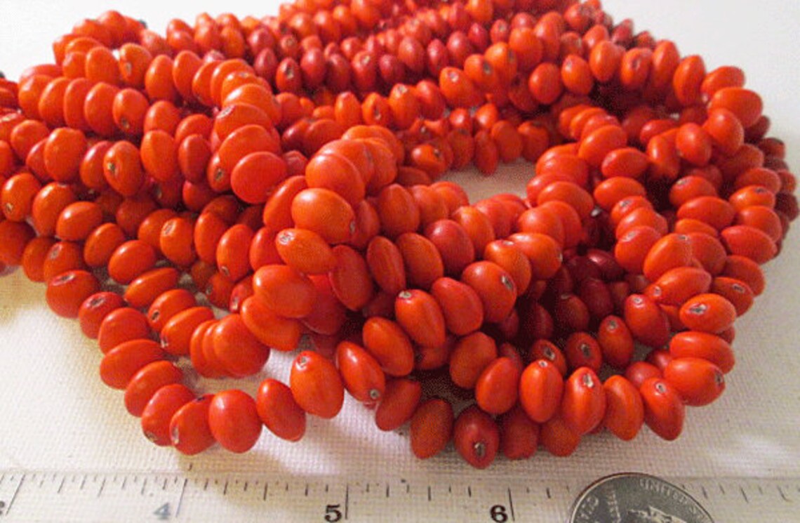 Bahay Seed Pod Beads Red 10x6mm Spacer Beads Sold per 30 Etsy