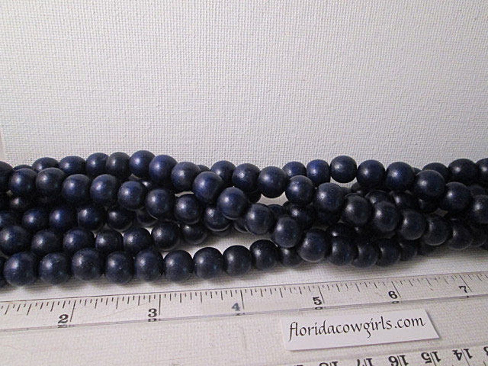 Navy Blue Wood Beads 10mm Round Beads Full Strand Wb159 Etsy