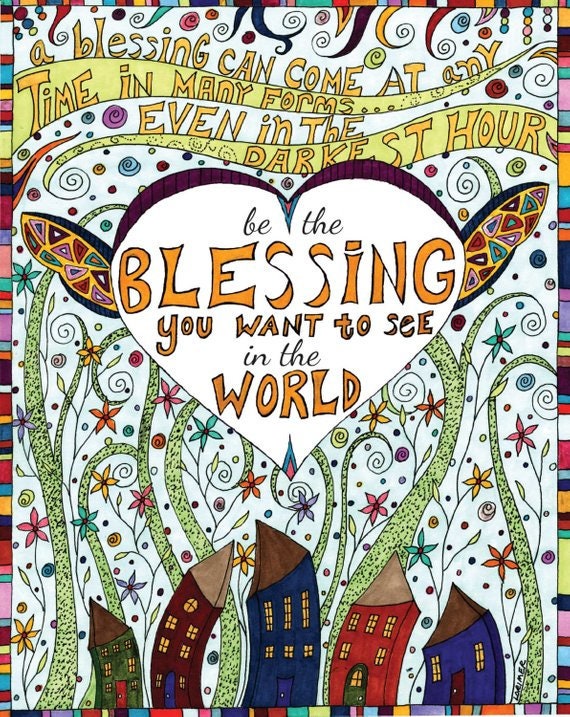 Blessing Art Print, Wall Art, Inspirational Art Etsy
