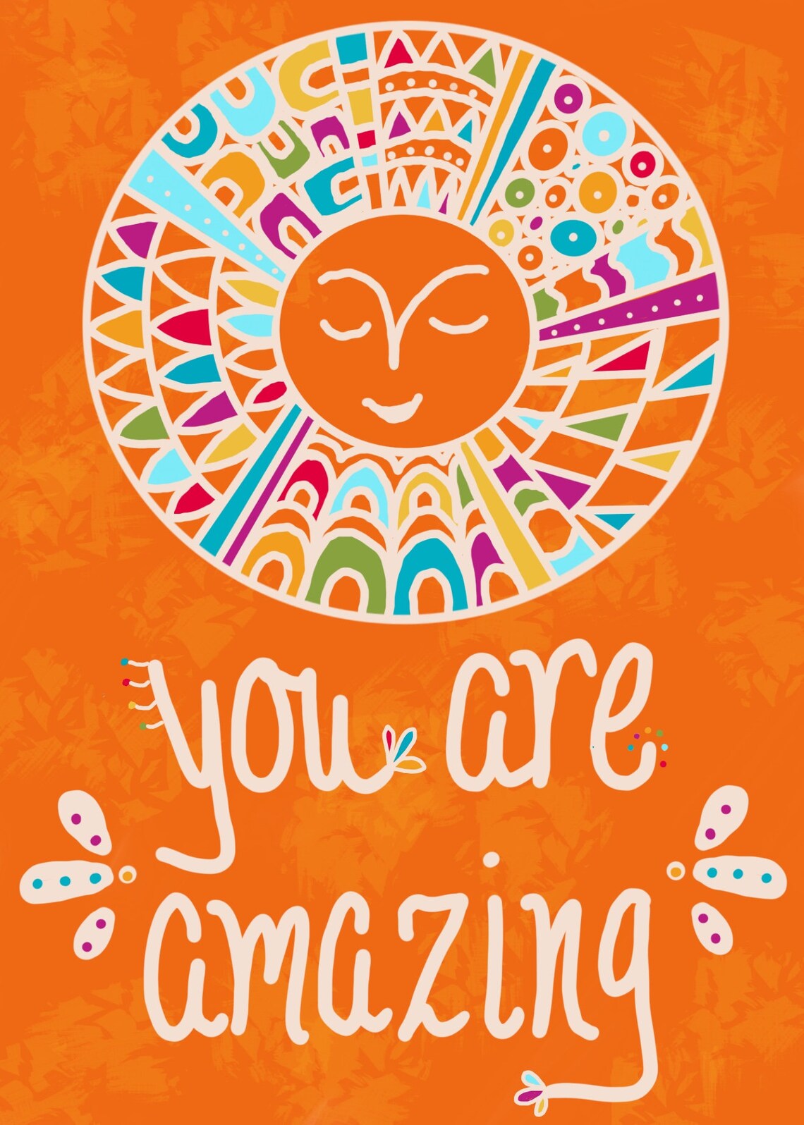 You Are Amazing Art Print Inspirational Art Etsy