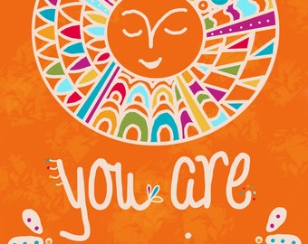 You Are Amazing Art Print, Inspirational Art