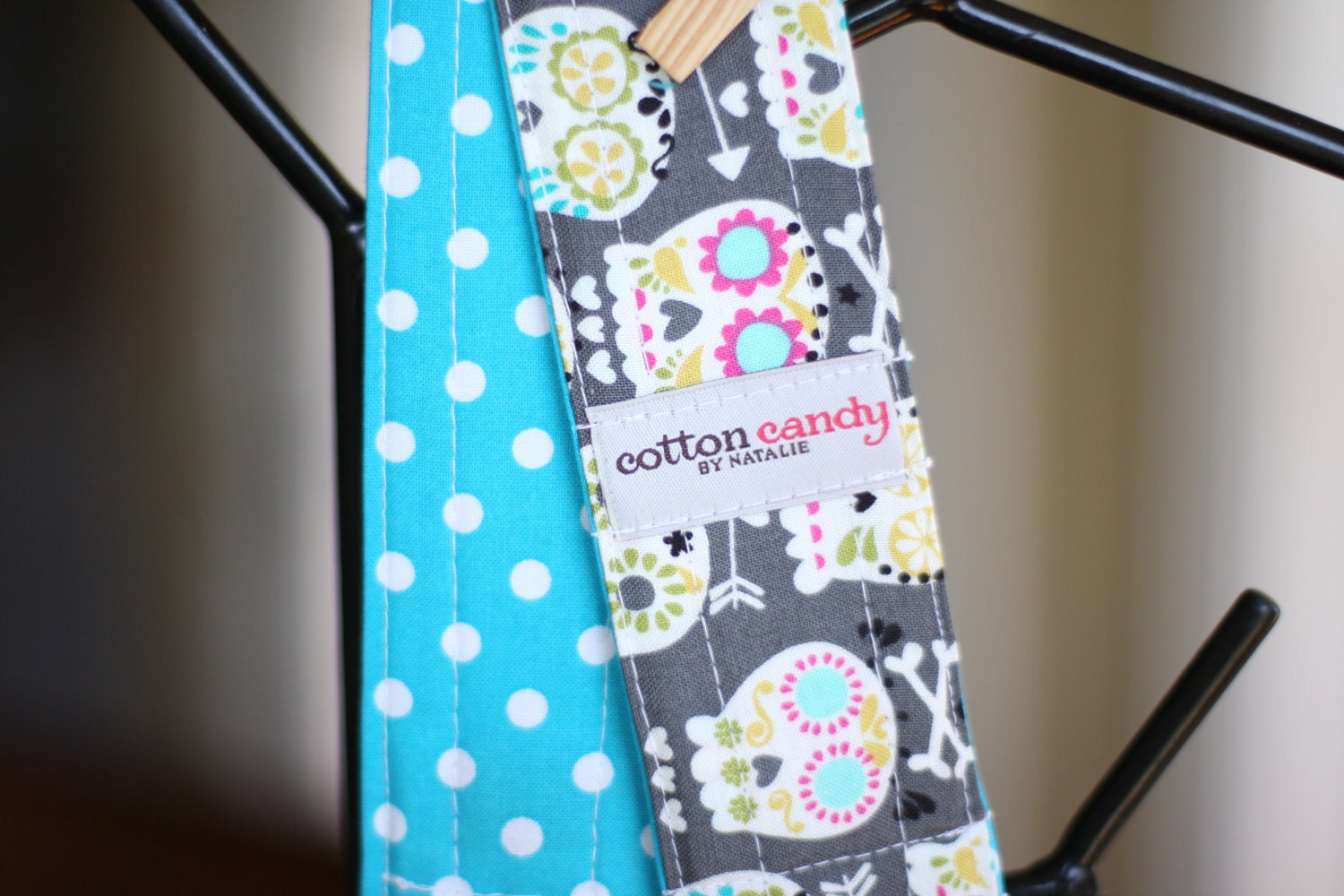 Skulls and Dots Reversible Camera Strap Etsy