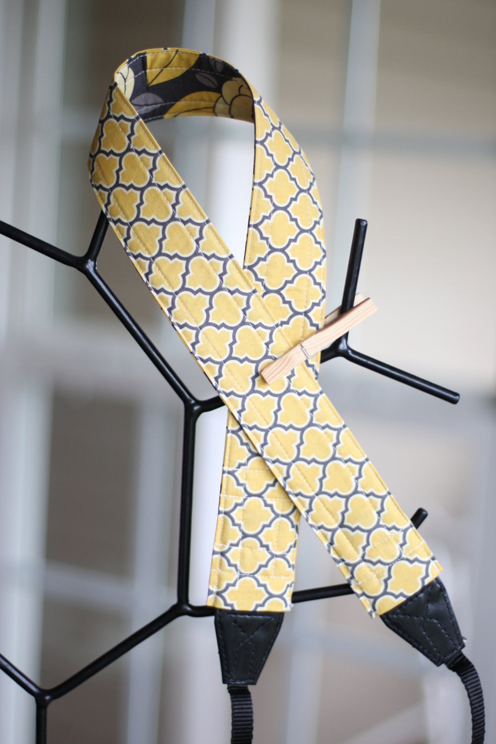 Yellow Bloom Reversible Camera Strap Etsy