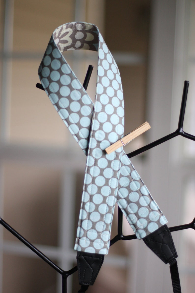 Blue Dot Blue Reversible Camera Strap Etsy