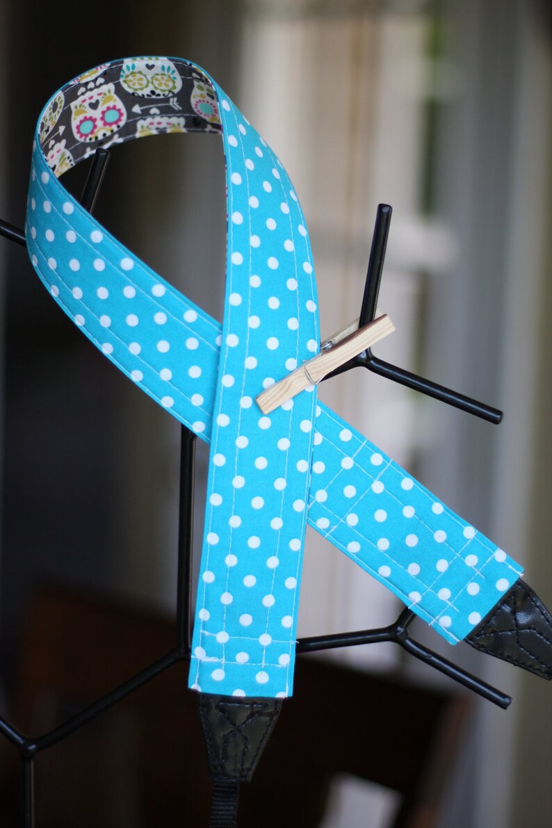 Skulls and Dots Reversible Camera Strap Etsy