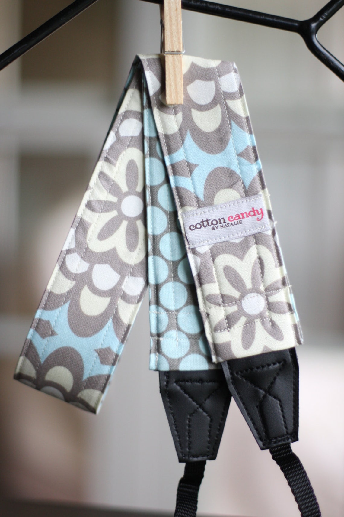 Blue Dot Blue Reversible Camera Strap Etsy