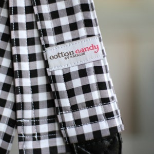 Black Gingham Camera Strap image 4