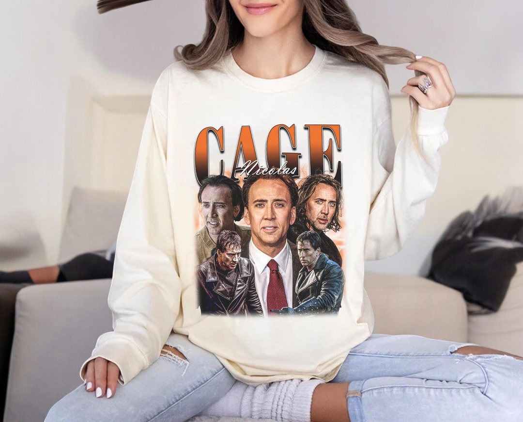 Felpa Con Cappuccio Omaggio A Nicolas Cage – Divertente Maglia Regalo Vintage Unisex