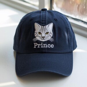 Custom Cat Hat Custom Pet Cap Dog Hat Custom Dog Baseball Cap Personalized Dog Portrait Hat Cat Portrait Hat Custom Embroidered Pet Hat