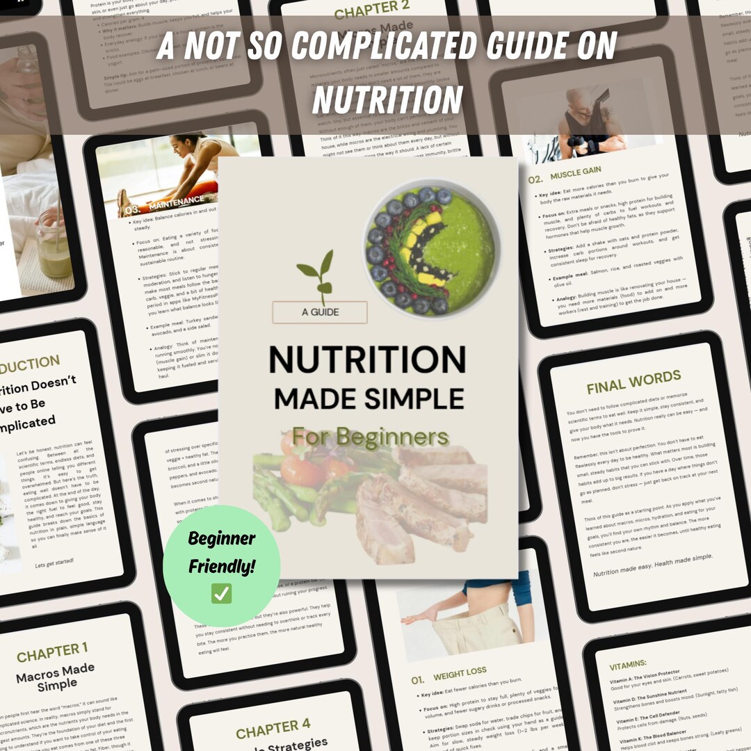 Simple Nutrition Guide | Healthy Eating & Lifestyle Made Easy - Etsy