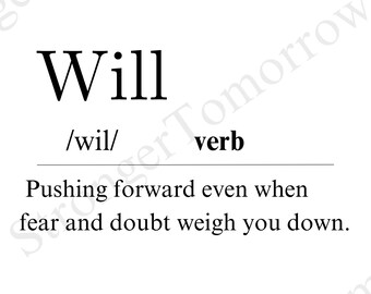 WILL - Minimalistischer Motivationsdruck | 18x24" Digital Download