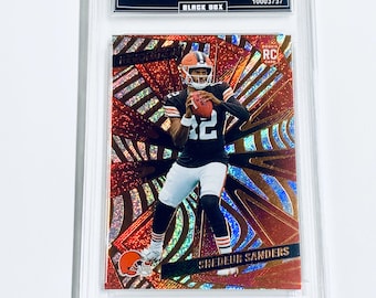 Shedeur Sanders 2025 Revolution Rainbow Shimmer #239 Browns Rookie Card Graded 10