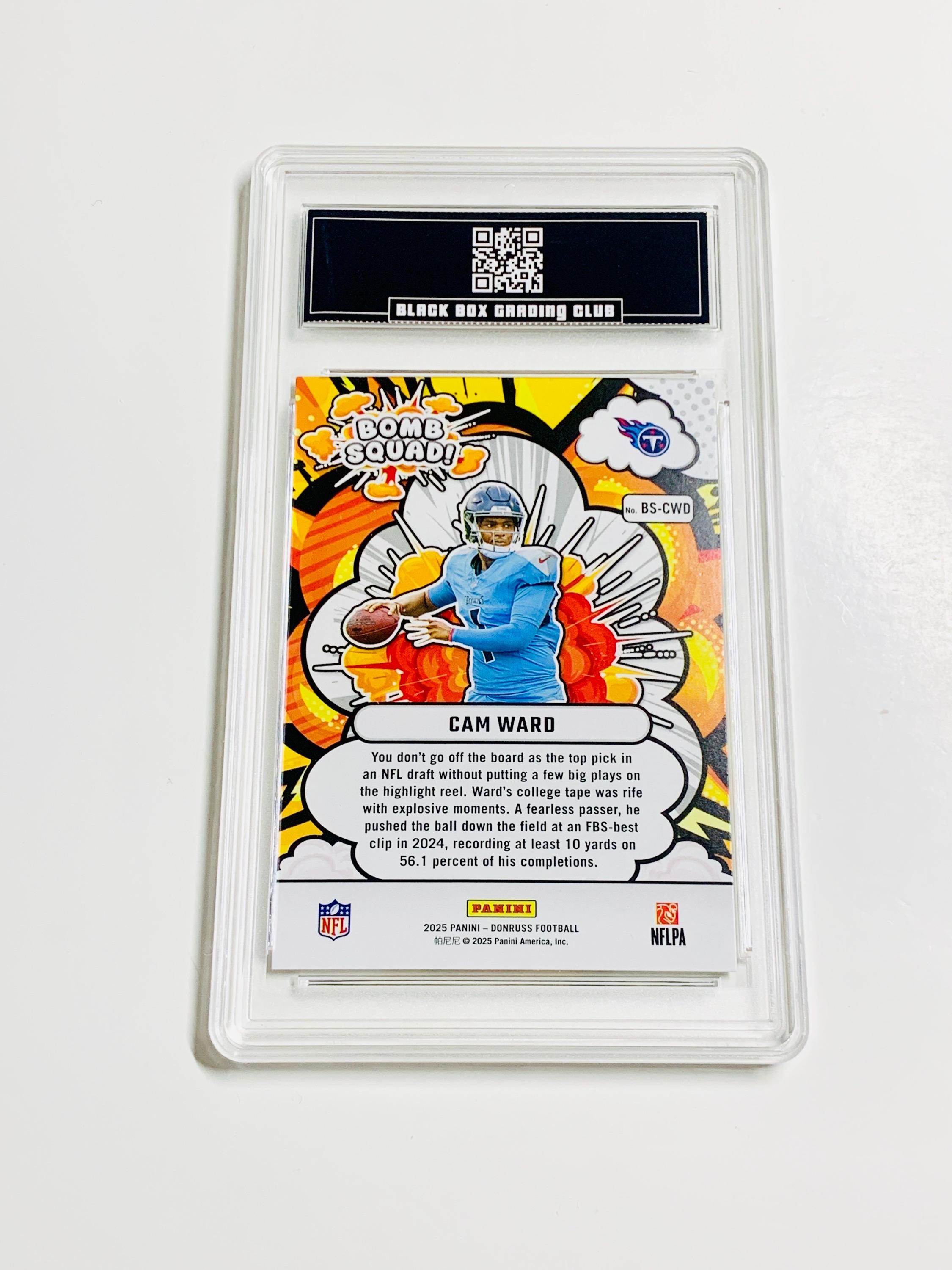 Cam Ward 2025 Donruss Bomb Squad #BS-CWD Titans Rookie Card Graded