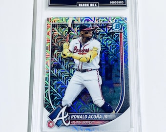 Ronald Acuna Jr. 2025 Bowman Chrome Mega Box Mojo #21 Braves Graded 10