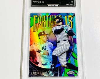 Aaron Judge 2025 Topps Chrome Fortune 15 #F15-1 Yankees Calificación 10