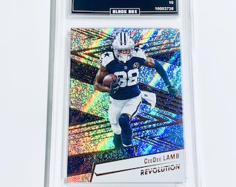 Ceedee Lamb 2025 Revolution Rainbow Shimmer #29 Cowboys Graded 10