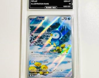Piplup 2025 Pokemon Pfl De-Phantasmal Flammen Illustration Selten #098 Gradierte 10
