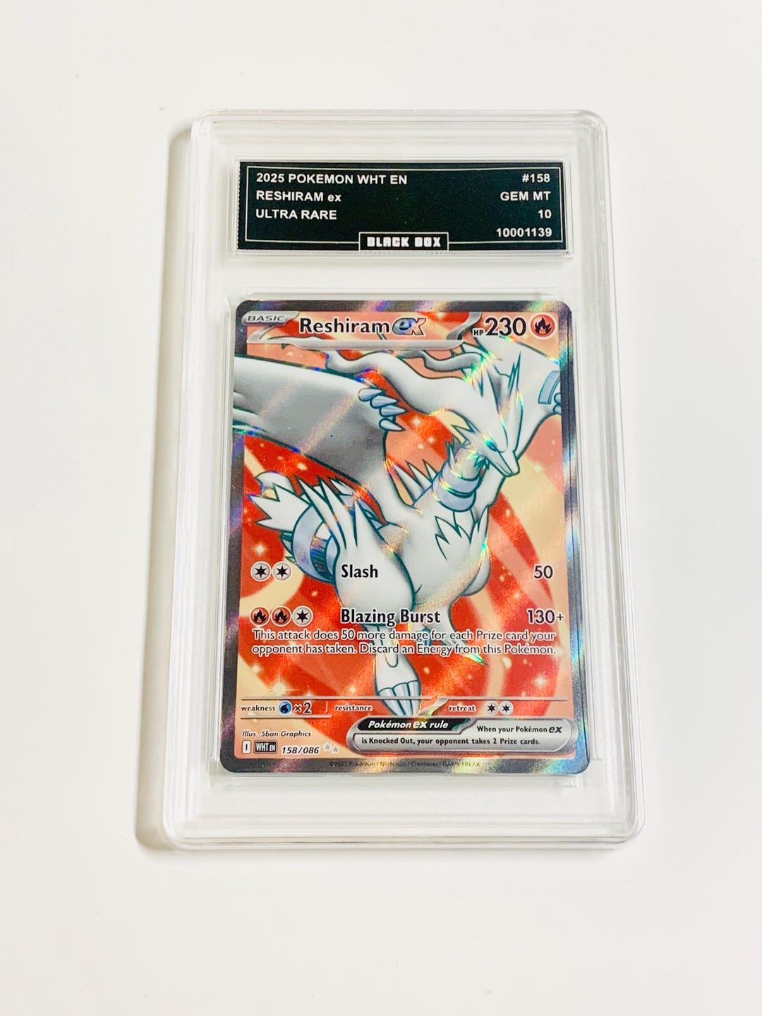 Reshiram Ex 2025 Pokemon Wht En-white Flare Ultra Rare #158 Graded 10 - Etsy UK Reshiram Ex 2025 Pokemon Wht En-white Flare Ultra Rare #158 Graded 10 - Etsy UK