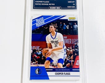 Cooper Flagg Limited Edition 1 Of 14417 2025 Panini Instant NBA Rated Rookie Retro Mavericks Rookie Card Graded 10