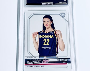 Caitlin Clark Limited Edition 1 Of 26980 2024 Panini Instant WNBA #247 “2024 WNBA All-Rookie Team” Indiana Fever Rookie Card Graded 10