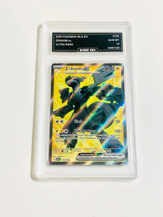 rare zekrom pokemon card Ex 2025 Blk En-black Bolt Ultra #158 Graded 10 Encased in a durable acrylic holder to highlight the vibrant artwork of this fan Zekrom Ex #174 Prices |