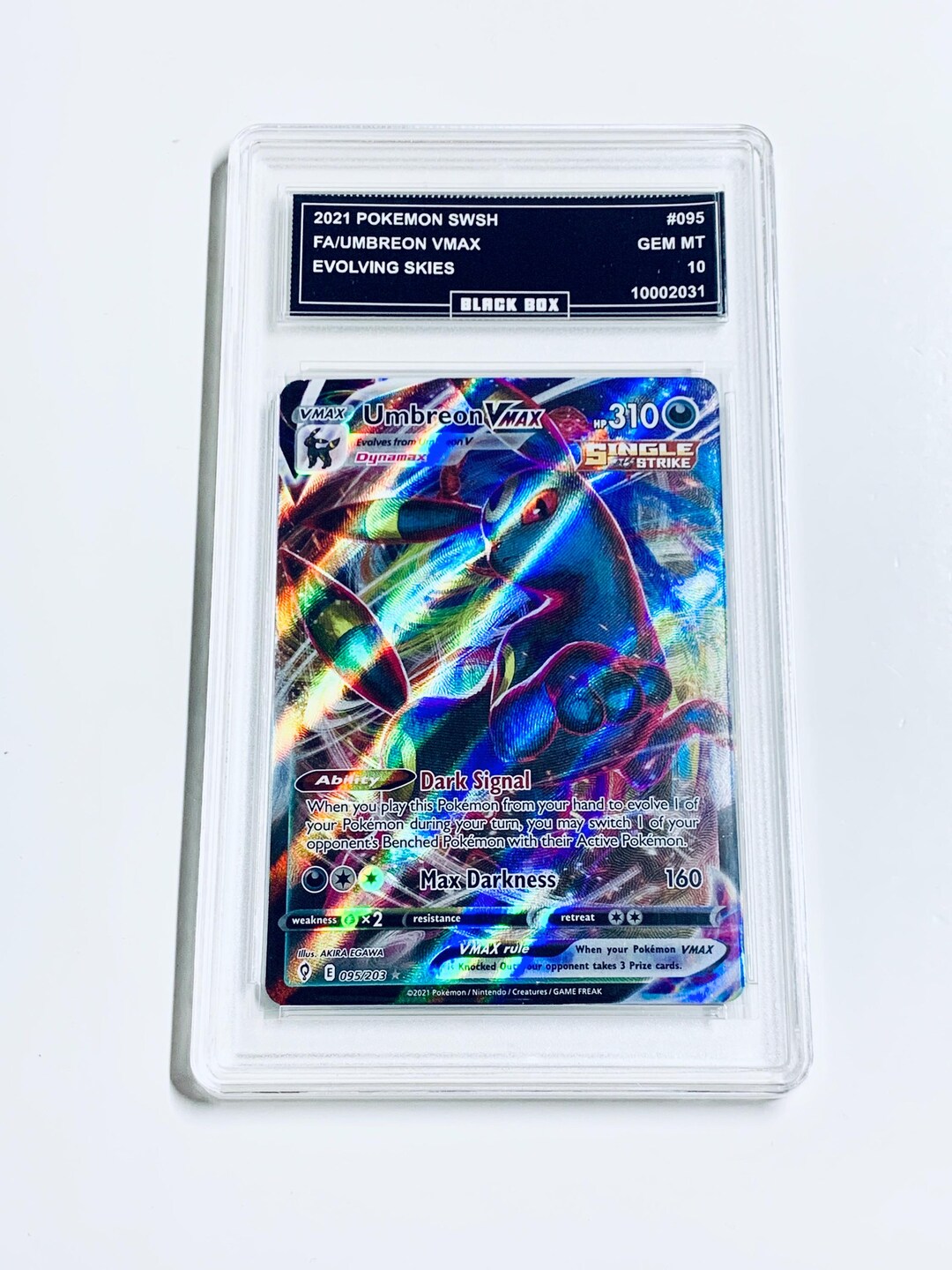 pokemon tcg evolving skies 095 203 umbreon vmax card - 095/203 - cementing its place as a must Umbreon VMAX 2021 Sword &