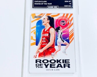 Caitlin Clark Limited Edition 1 von 115750 2024 Panini Instant WNBA #A “Rookie Of The Year” Indiana Fever Rookie Karte Benotet 10