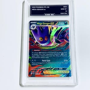 Mega Gengar ex 2025 Pokémon Pfl En-Phantasmal Flames #056 Grado 10