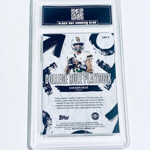 Carson Beck 2025 Bowman U Chrome College Regelbok #7 Miami Hurricanes Rookie Kort Betyg 10 bild 2