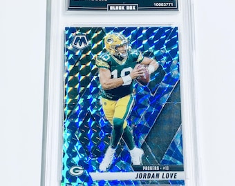 Jordan Love 2025 Mosaic Reactive Blue #30 Packers Graded 10
