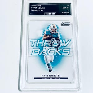 De’Von Achane 2025 Poäng Throwbacks #9 Dolphins Betyg 10
