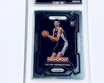 Victor Wembanyama 2023 Prizm Monopoly #81 Spurs Rookie Karte Benotet 10