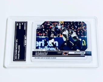 Caleb Williams Limited Edition 1 von 1233 2024 Panini Instant NFL #81 “Williams Lights Up Jaguars In London” Bears Rookie Karte Benotet 10
