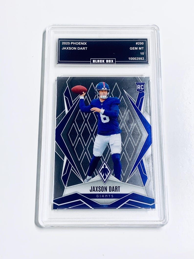 Jaxson Dart 2025 Phoenix #200 Giants Rookie Card Graded 10 image 1