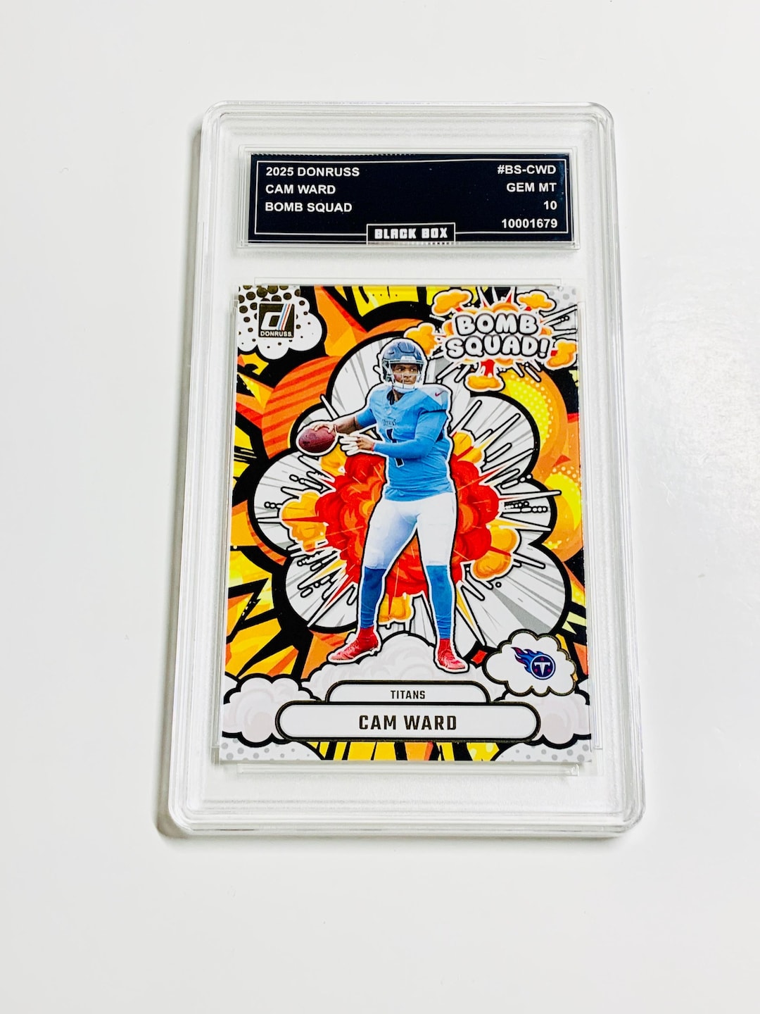 Cam Ward 2025 Donruss Bomb Squad #BS-CWD Titans Rookie Card Graded