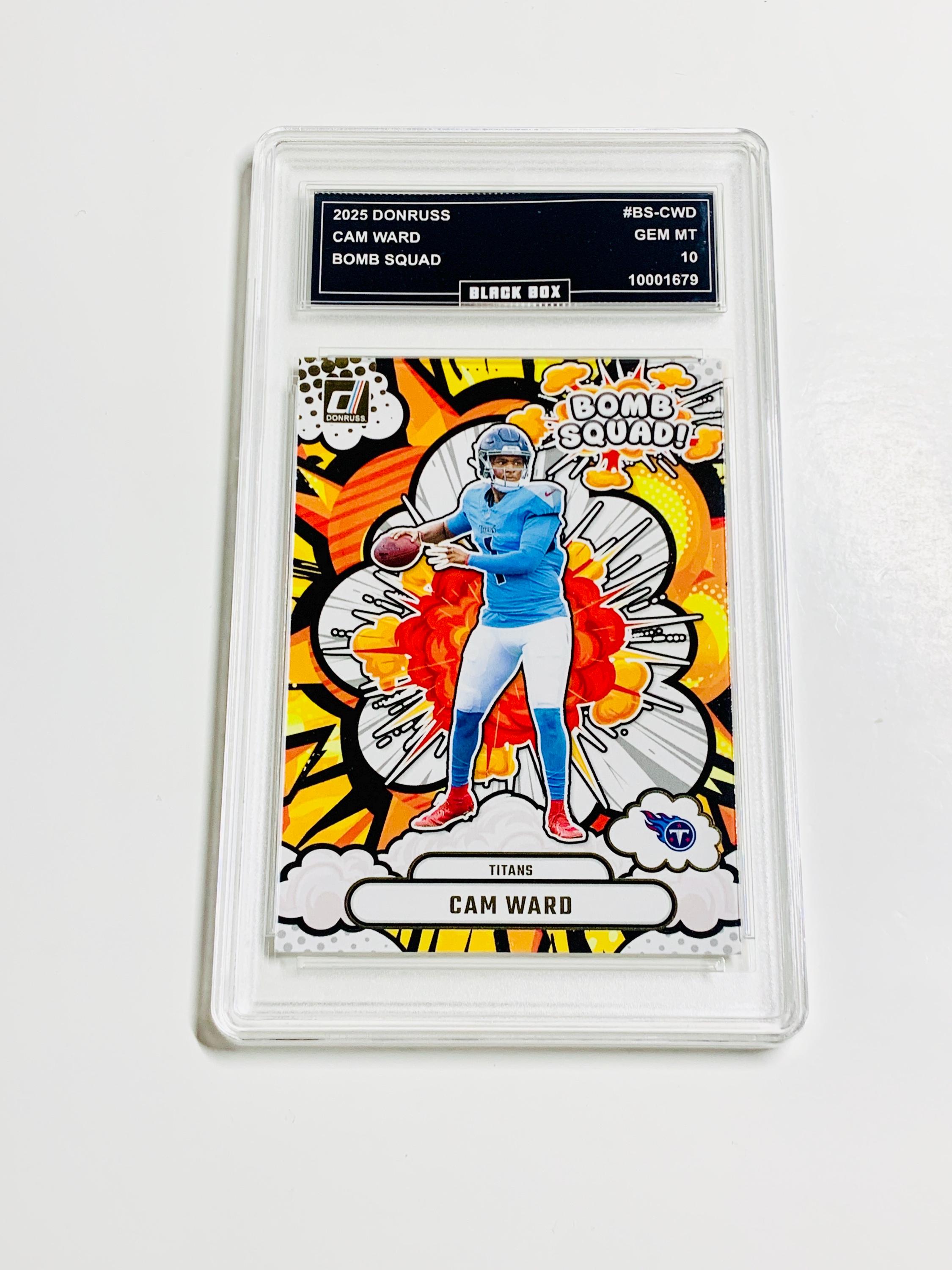 Cam Ward 2025 Donruss Bomb Squad #BS-CWD Titans Rookie Card Graded