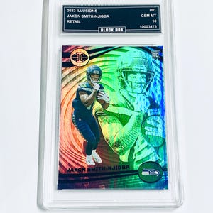 Jaxon Smith-Njigba 2023 Illusions Retail Holo #91 Seahawks Rookie Card Graded 10 image 1