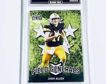 Josh Allen 2018 Leaf Draft Field Generals #FG-03 Bills Wyoming Rookie Karte Graded 10