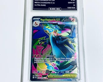 Mega Charizard X ex 2025 Pokémon Pfl En-Phantasmal Flames Ultra Raro #109 Grado 10