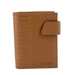 Bolero Piel. Cartera hombre de cuero auténtico con billetera, tarjetero, monedero y cierre de trabilla - Hecho a mano en Piel Ubrique