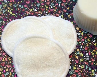 Toallitas húmedas - Toallitas desmaquillantes reutilizables orgánicas/exfoliantes faciales en terciopelo de bambú - juego de 10