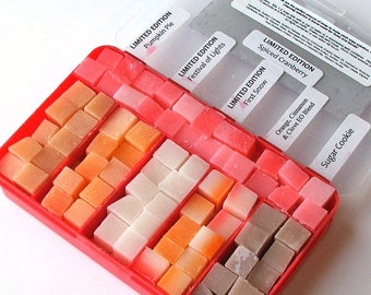 Muestra de cubos de solución de toallita de paño (caja roja) - Vegano, sin detergente, sin ftalatos ni parabenos - Elija sus propios aromas